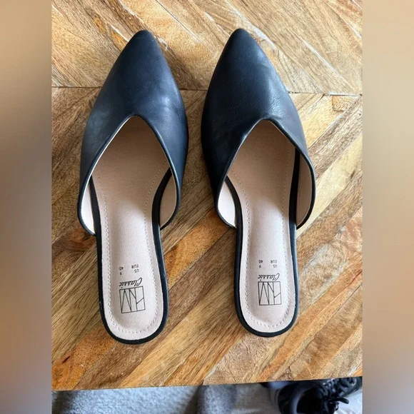 Women's Backless Slip on Slides Loafer Shoes Flats Comfortable Pointed Toe Mules - Picture 2 of 6